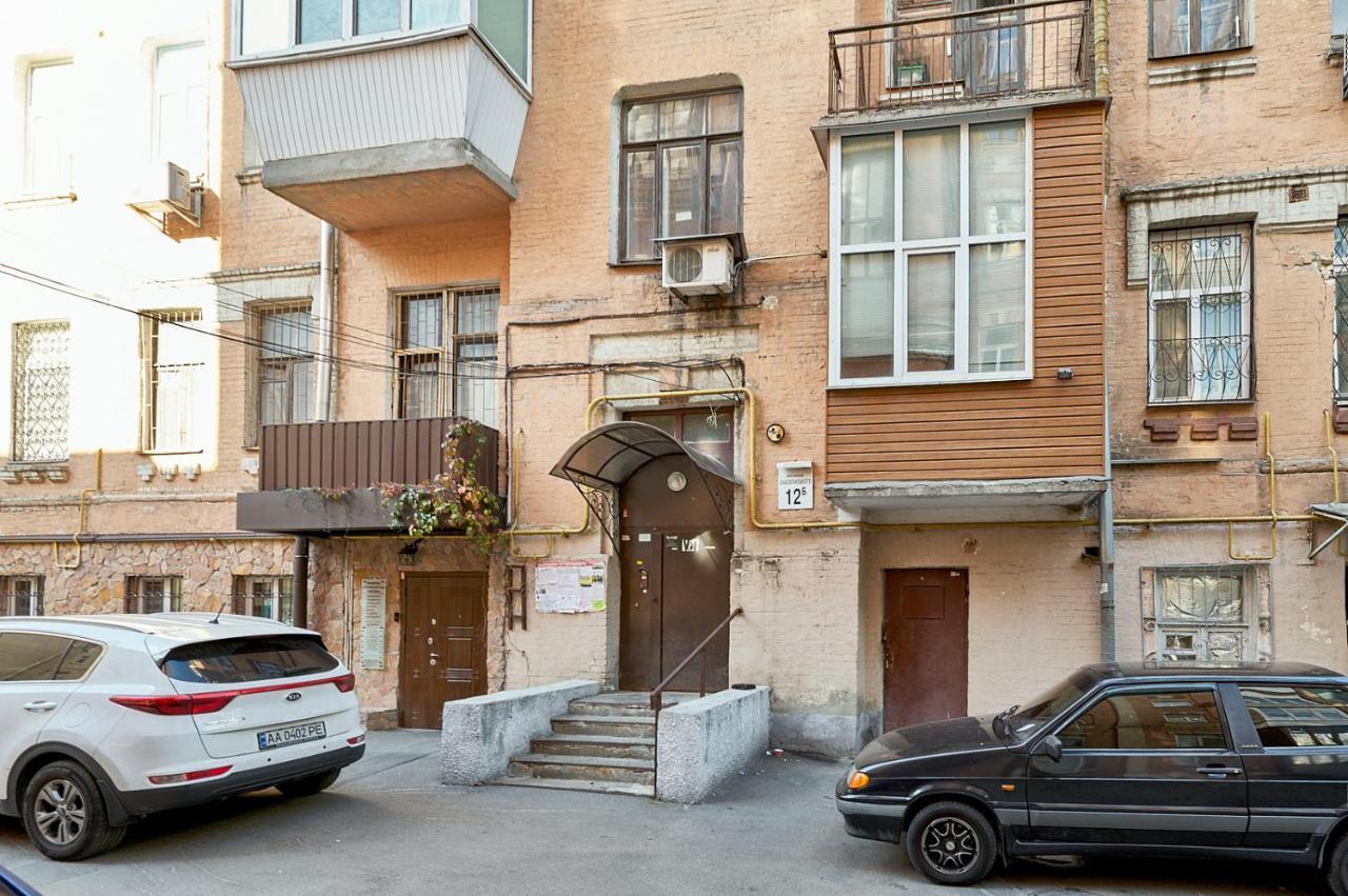 S12-58 Modern Aparthotel With Two 2Bedrooms In Central Kiev - Bessarabska Squere - Gulliver Mall - Olympic Stadium - Palace Of Sports - Saksahanskoho St, 12Б Exterior foto